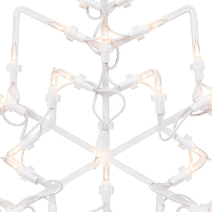 16" White Lighted Snowflake Christmas Window Silhouette