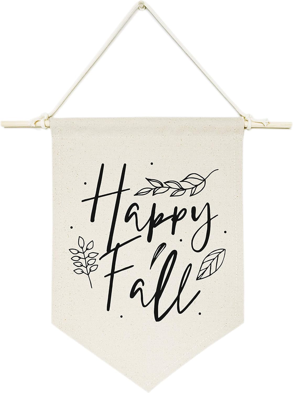 Happy Fall! Hanging Wall Canvas Banner, Thanksgiving, Autumn and Fall Decor