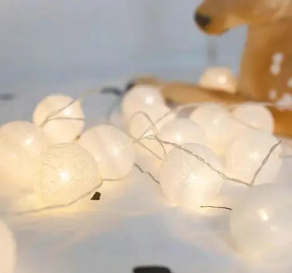 Cotton Thread Ball LED Starry Lantern String Light