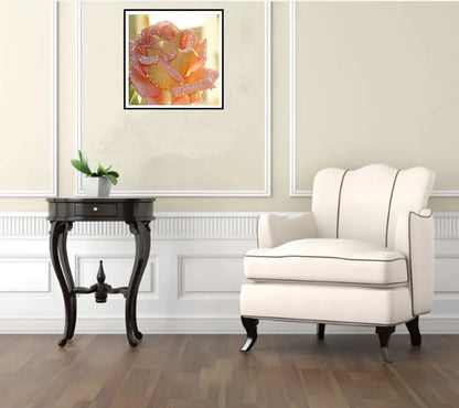 Pink Flower Diamond Painting, 5D DIY Cross Stitch Art