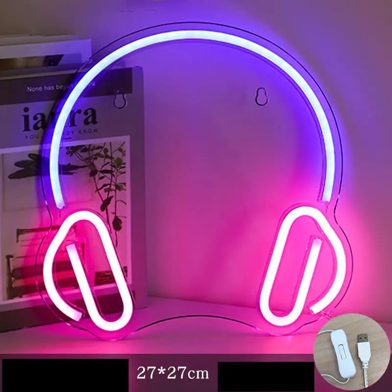 LED Creative Pendant Neon Light with Acrylic Backboard