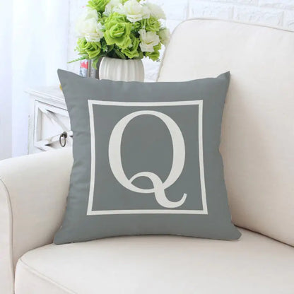 Single-Sided Printed Pillowcase with English Alphabet