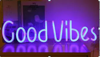 LED Creative Pendant Neon Light with Acrylic Backboard