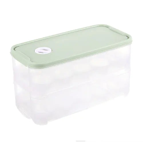 Transparent Multi-Layer Egg Storage Box with Lid