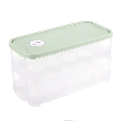 Transparent Multi-Layer Egg Storage Box with Lid