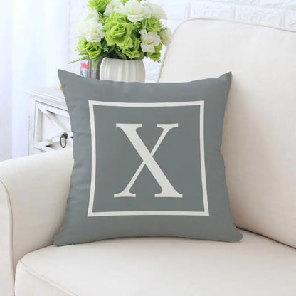 Single-Sided Printed Pillowcase with English Alphabet