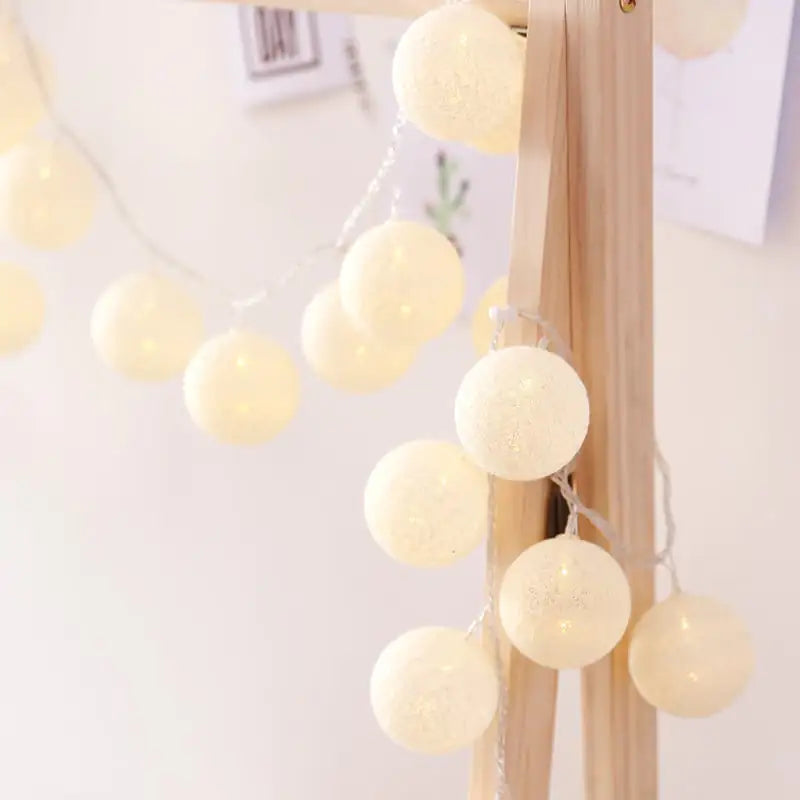 Cotton Thread Ball LED Starry Lantern String Light