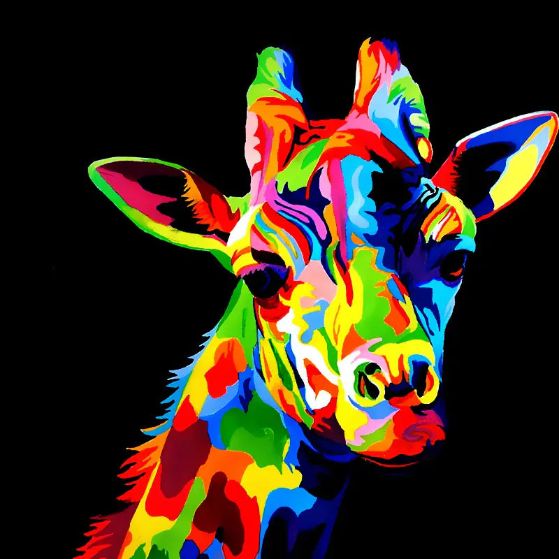 Cute Colorful Giraffe Diamond Painting Cross Stitch Art