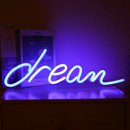 LED Creative Pendant Neon Light with Acrylic Backboard