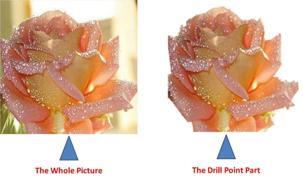 Pink Flower Diamond Painting, 5D DIY Cross Stitch Art