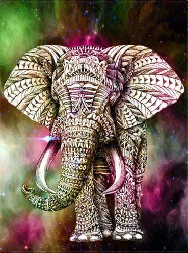 DIY 3D Diamond Elephant Cross Stitch Home Decor Set