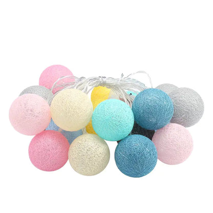 Cotton Thread Ball LED Starry Lantern String Light