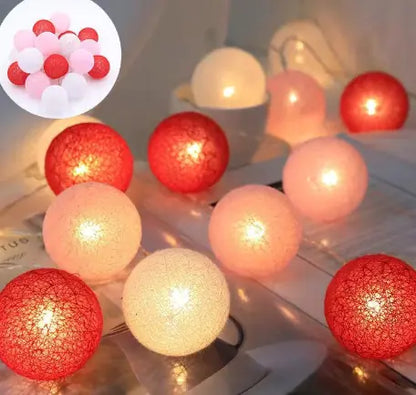 Cotton Thread Ball LED Starry Lantern String Light