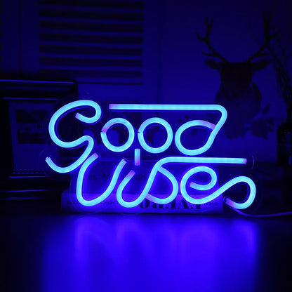 LED Creative Pendant Neon Light with Acrylic Backboard