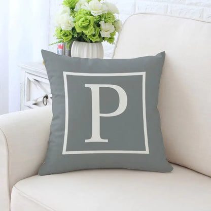Single-Sided Printed Pillowcase with English Alphabet