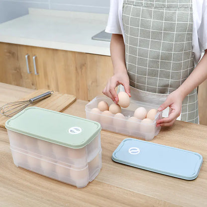 Transparent Multi-Layer Egg Storage Box with Lid