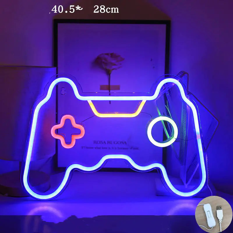 LED Creative Pendant Neon Light with Acrylic Backboard